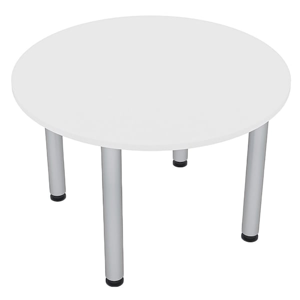 Square 4 Person Conference Room Table, 46" W, 46" L, 29" H, White